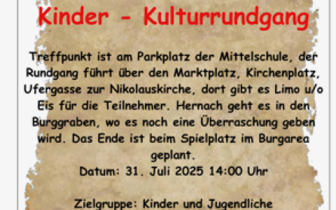 Kinder-Kulturrundgang Einladung